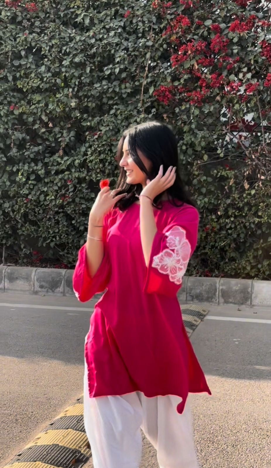 PINK FARSHI SET WITH DUPPAATA