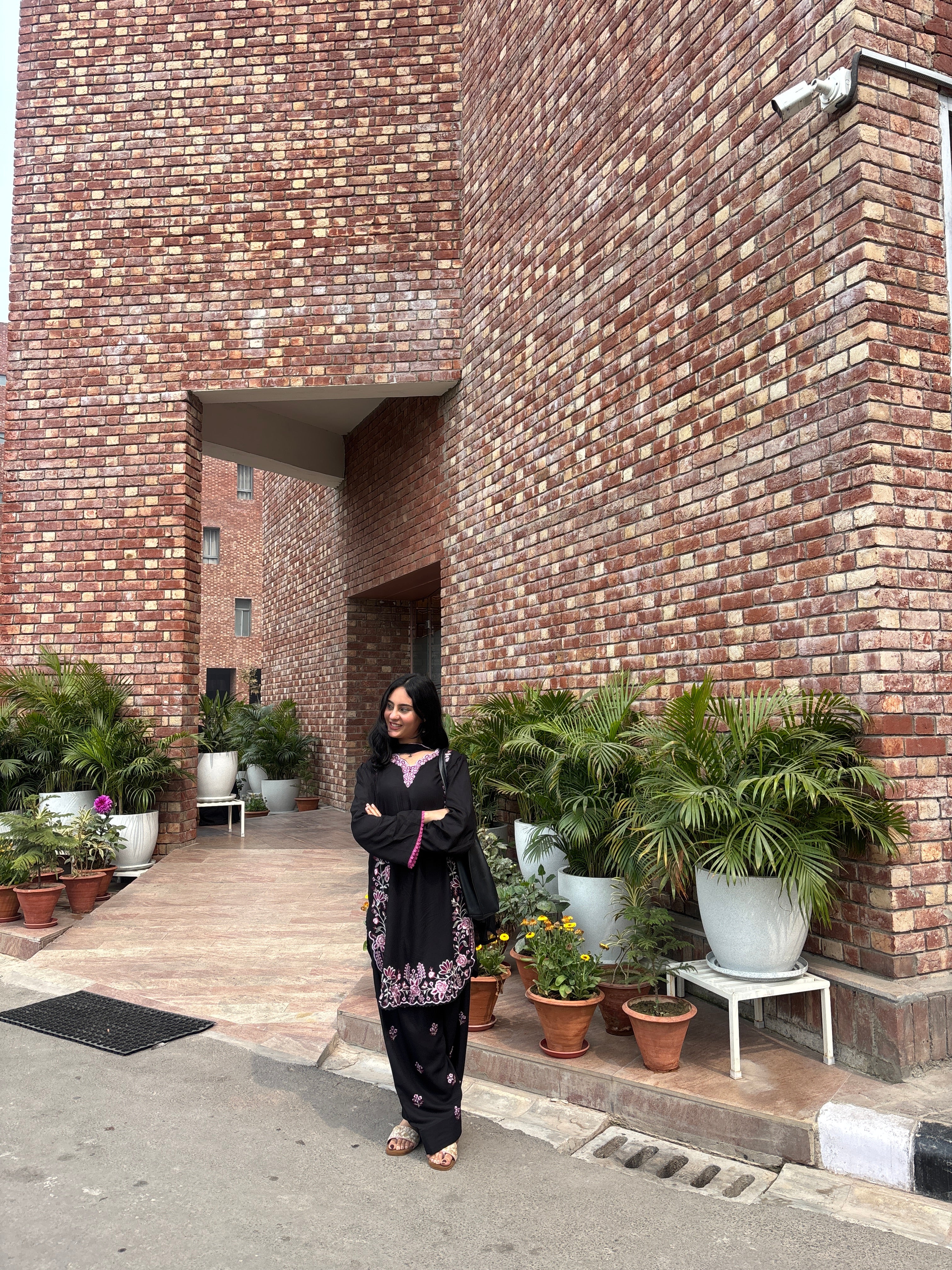 Midnight Elegance Embroidered 3-Piece Suit Set