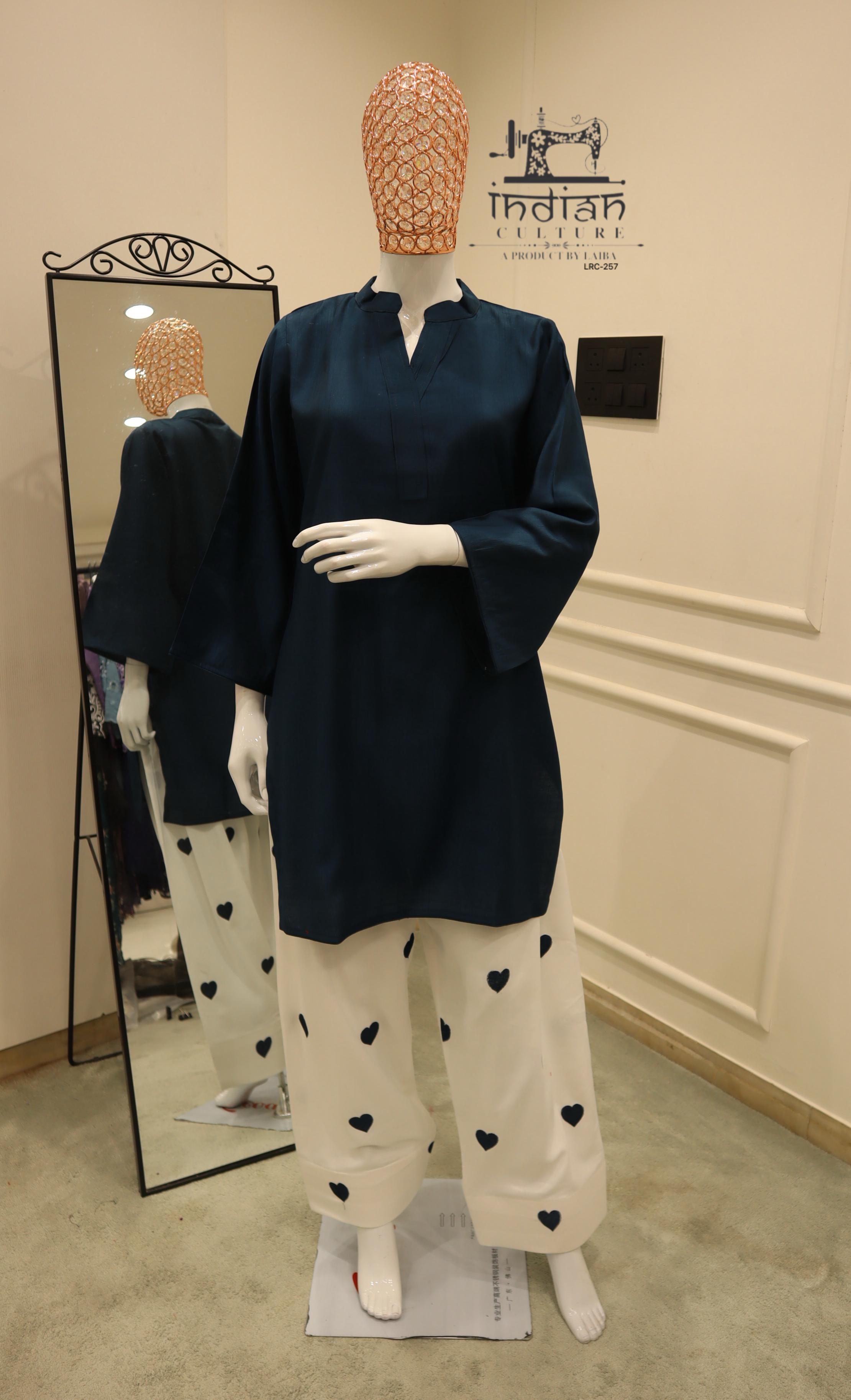 BLUE HEARTS FARSHI 3-PIECE SUIT SET