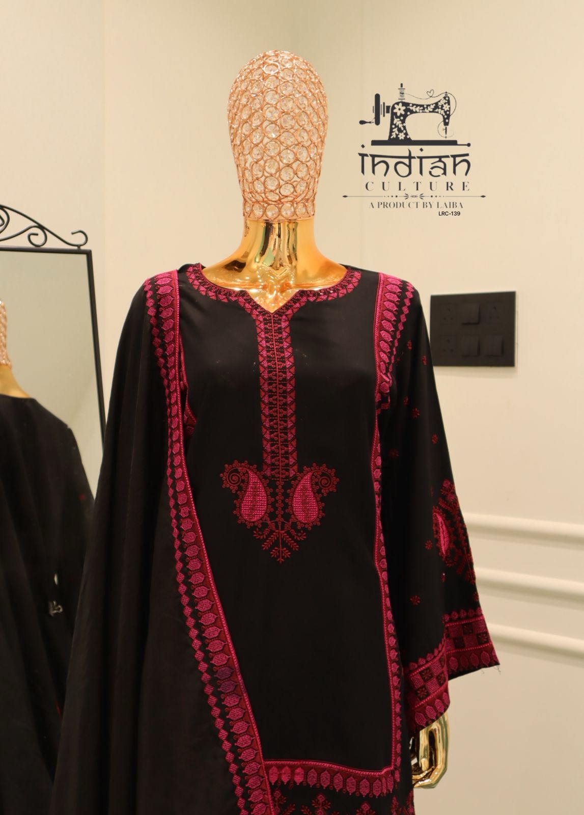 BLACK LUNA THERAD 3-PIECE SUIT SET