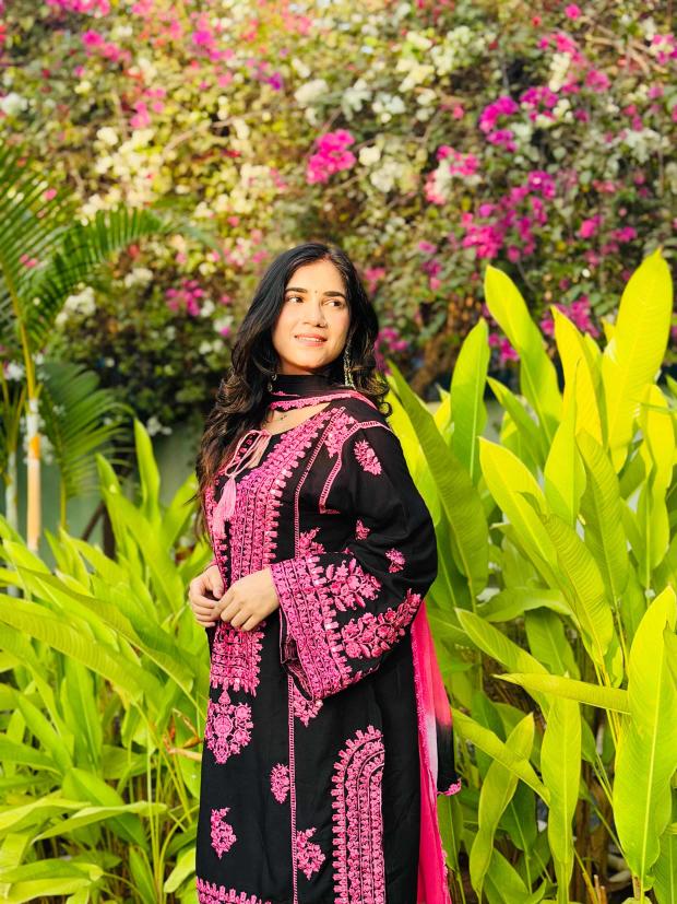 BLACK NOOR-E-GUL 3-PIECE SUIT SET