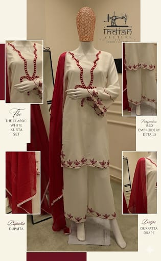 WHITE NOOR BOW  3-PIECE SUIT SET